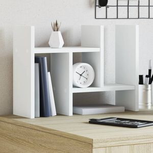 vidaXL Hylle til skrivebord hvit 34,5x15,5x35,5 cm konstruert tre