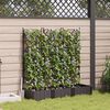 vidaXL Hageblomsterpotte 3 pcs Brun 120 x 40 x 125,5 cm St&aring;l