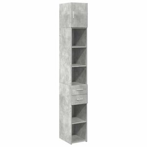 vidaXL Smalt oppbevaringsskap betong gr&aring; 30x42,5x225 cm konstruert tre