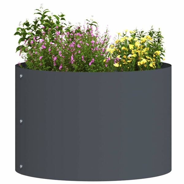 vidaXL Hageblomsterpotte 5 pcs Antrasitt 30 x 30 x 20 cm Kaldvalsest&aring;l