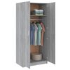 vidaXL Garderobe gr&aring; sonoma 80x52x180 cm konstruert tre