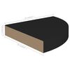vidaXL Flytende vegghyller 4 stk svart 25x25x3,8 cm MDF