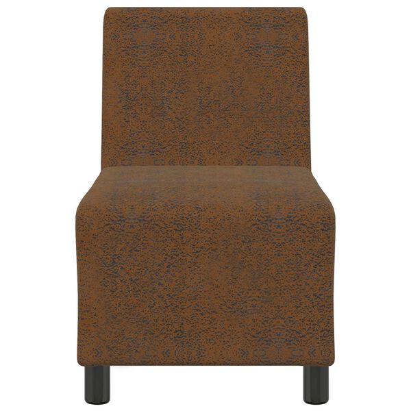 vidaXL | Sofa stol | med pute Brun 55 x 74 x 82 cm Faux semsket skinn
