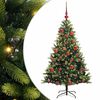 vidaXL Kunstig Hengt Julegran med 150 LED-lys Gr&oslash;nn 150 cm PVC og PE