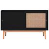 vidaXL Skjenk svart 130x40x80 cm MDF og rotting