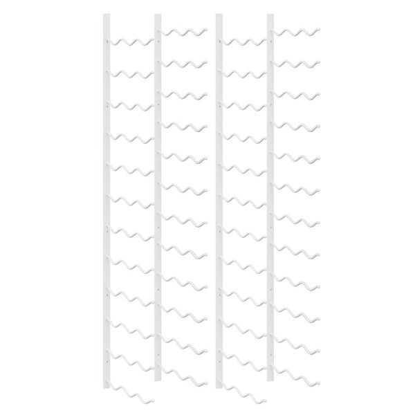 vidaXL Veggmontert vinstativ for 36 flasker 2 stk hvit jern