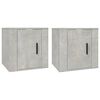 vidaXL Vegghengte TV-benker 2 stk betonggr&aring; 40x34,5x40 cm
