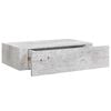 vidaXL Veggmontert skuffehylle betonggr&aring; 40x23,5x10 cm MDF