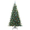vidaXL Kunstig sammensatt juletre med 300 LED gr&oslash;nn 210 cm PE og PVC