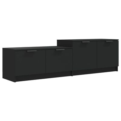 vidaXL TV-benk svart 158,5x36x45 cm konstruert tre