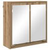 vidaXL Baderomsspeilskap Artisan Eik 60 x 20 x 60 cm Konstruert tre