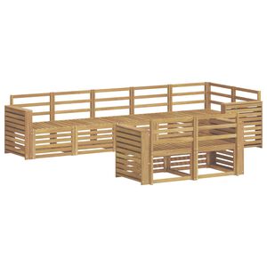 vidaXL Utend&oslash;rs sofa-sett 8 stk. Hvit Solid akasietre