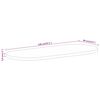 vidaXL Bordplate 140x60x3,8 cm oval heltre mango
