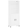 vidaXL Highboard hvit 69,5x34x180 cm konstruert tre