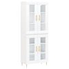 vidaXL Highboard hvit 69,5x34x180 cm konstruert tre