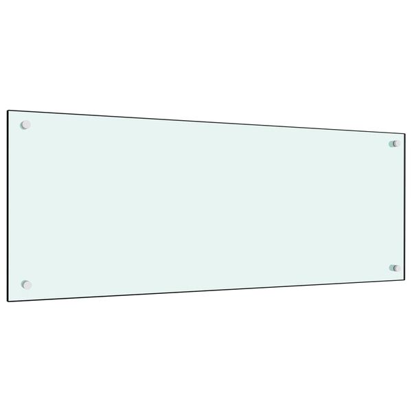 vidaXL Kj&oslash;kkenplate hvit 100x40 cm herdet glass