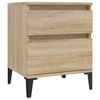 vidaXL Nattbord sonoma eik 40x35x50 cm