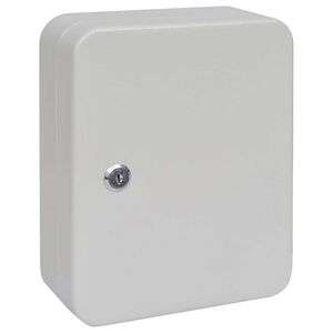 vidaXL Nøkkelboks med lås Hvit 20 x 7.5 x 25 cm Stål