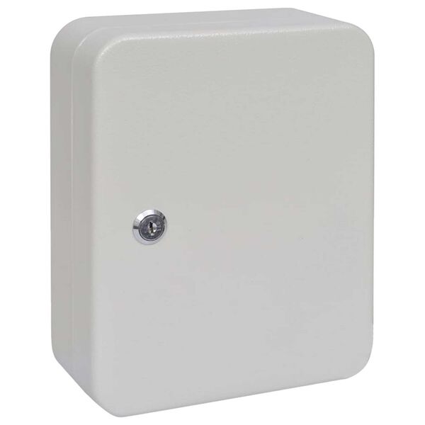 vidaXL Nøkkelboks med lås Hvit 20 x 7.5 x 25 cm Stål