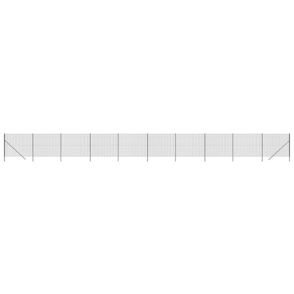 vidaXL Nettinggjerde antrasitt 1,8x25 m galvanisert stål