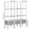 vidaXL Plantekasse med espalier brun 120x40x142,5 cm PP