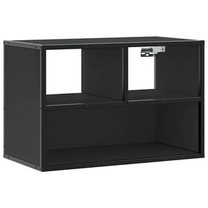 vidaXL TV-benk svart 60x31x39,5 cm konstruert tre og metall