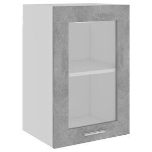 vidaXL Hengende skap glass "Lyon" betonggr&aring; 40x31x60 cm