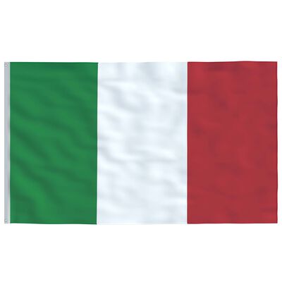 vidaXL Italiensk flagg og stang 6,23 m aluminium