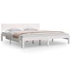 vidaXL Sengeramme hvit heltre 180x200 cm Super King
