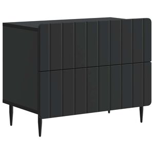 vidaXL Nattbordskap med skuff Svart 62 x 34,5 x 49,5 cm Konstruert tre