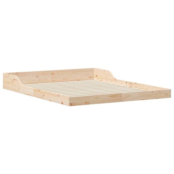 vidaXL Sengestamme Brun 160 x 220 cm Massiv furu