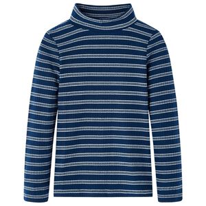 T-skjorte for barn med lange ermer marinebl&aring; 128