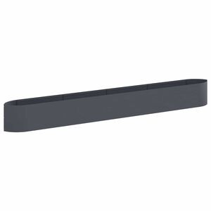 vidaXL Hevet Hagebed Antrasitt 380 x 40 x 40 cm St&aring;l