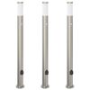 vidaXL Pullertlamper med sensor og stikkontakt 3 stk 110 cm rustfritt st&aring;l IP44