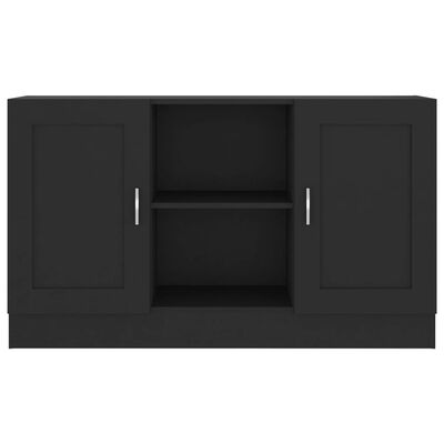 vidaXL Skjenk svart 120x30,5x70 cm sponplate
