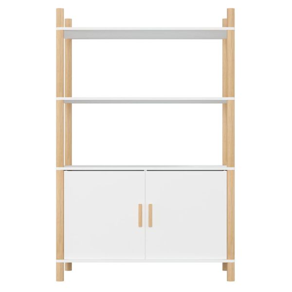 vidaXL Highboard hvit 80x40x121 cm konstruert tre