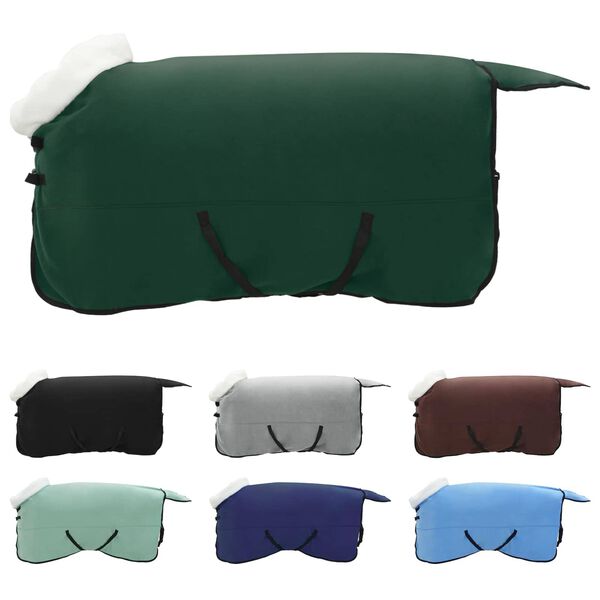 vidaXL Hestepledd Kraftig m&oslash;rk gr&oslash;nn 155 cm Polar fleece