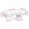 vidaXL Hagesofa Set med pute 8 pcs Svart St&aring;l