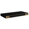 vidaXL Flytende vegghylle svart 50x23x3,8 cm MDF