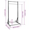 vidaXL Pull-Up Bar Stasjon Svart 101 x 102 x 235 cm Pulverlakkert stål
