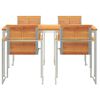 vidaXL Hage Spisegruppe 5 pcs Solid akasietre