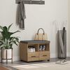 vidaXL Gangbenk med pute med skuff Artisan Eik 60 x 38 x 46 cm