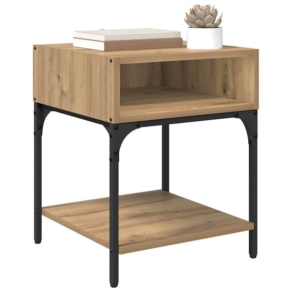 vidaXL Nattbord Artisan Eik 40 x 40 x 50 cm Konstruert tre