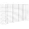 vidaXL Gabion plantekasse H-formet st&aring;ltr&aring;d 260x40x150 cm