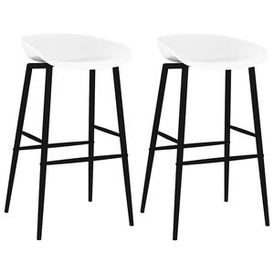 vidaXL Barstoler 2 stk hvit