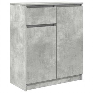 vidaXL Skjenk med skuff betonggr&aring; 71x35x84 cm konstruert tre