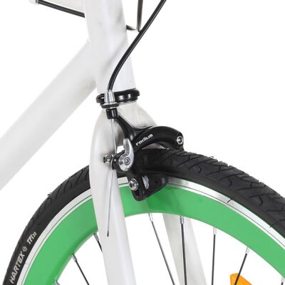 vidaXL Fastnavsykkel hvit og grønn 700c 59 cm