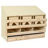 vidaXL Hekkeboks 3 rom 93x40x65 cm heltre furu