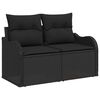 vidaXL Hagemøbelsofa Svart 121 x 62 x 69cm polyrotting
