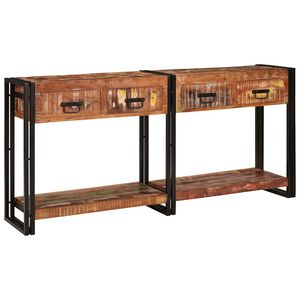 vidaXL Konsollbord 2 stk. Flerfarget 161 x 33 x 75 cm